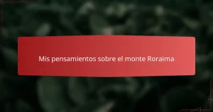 Mis pensamientos sobre el monte Roraima
